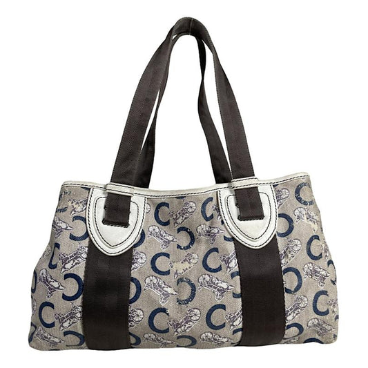 Celine Cabas White Leather Handbag image 1