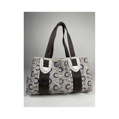 Celine Cabas White Leather Handbag image 2
