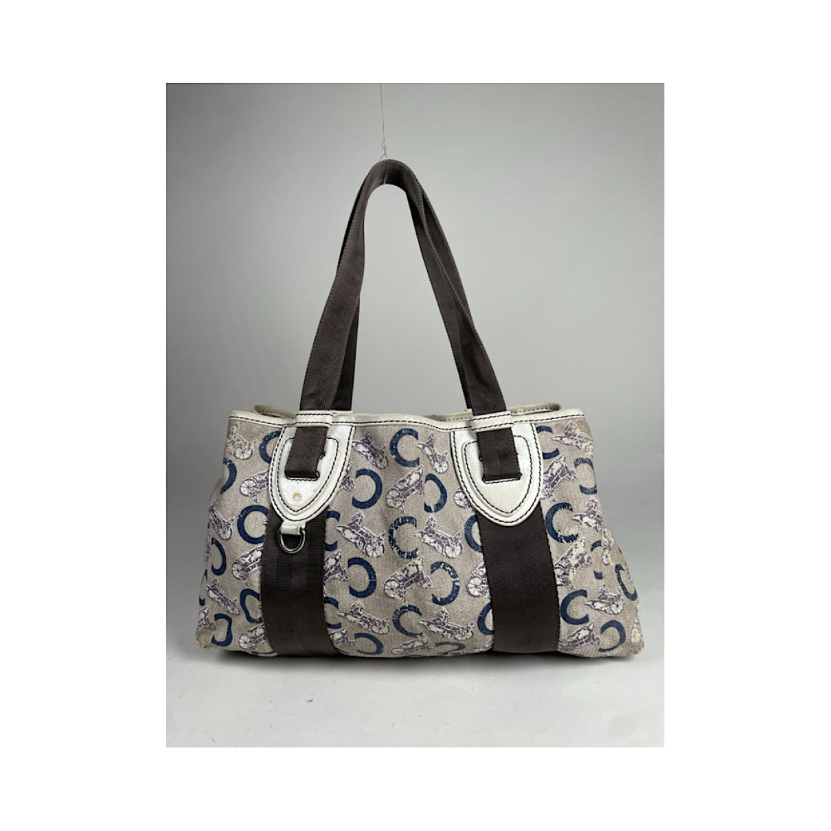 Celine Cabas White Leather Handbag image 4