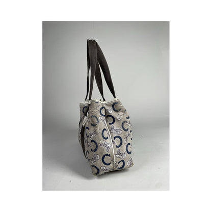 Celine Cabas White Leather Handbag image 5