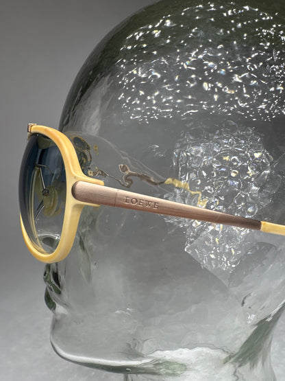 Vintage Loewe Madrid Aviator Sunglasses white