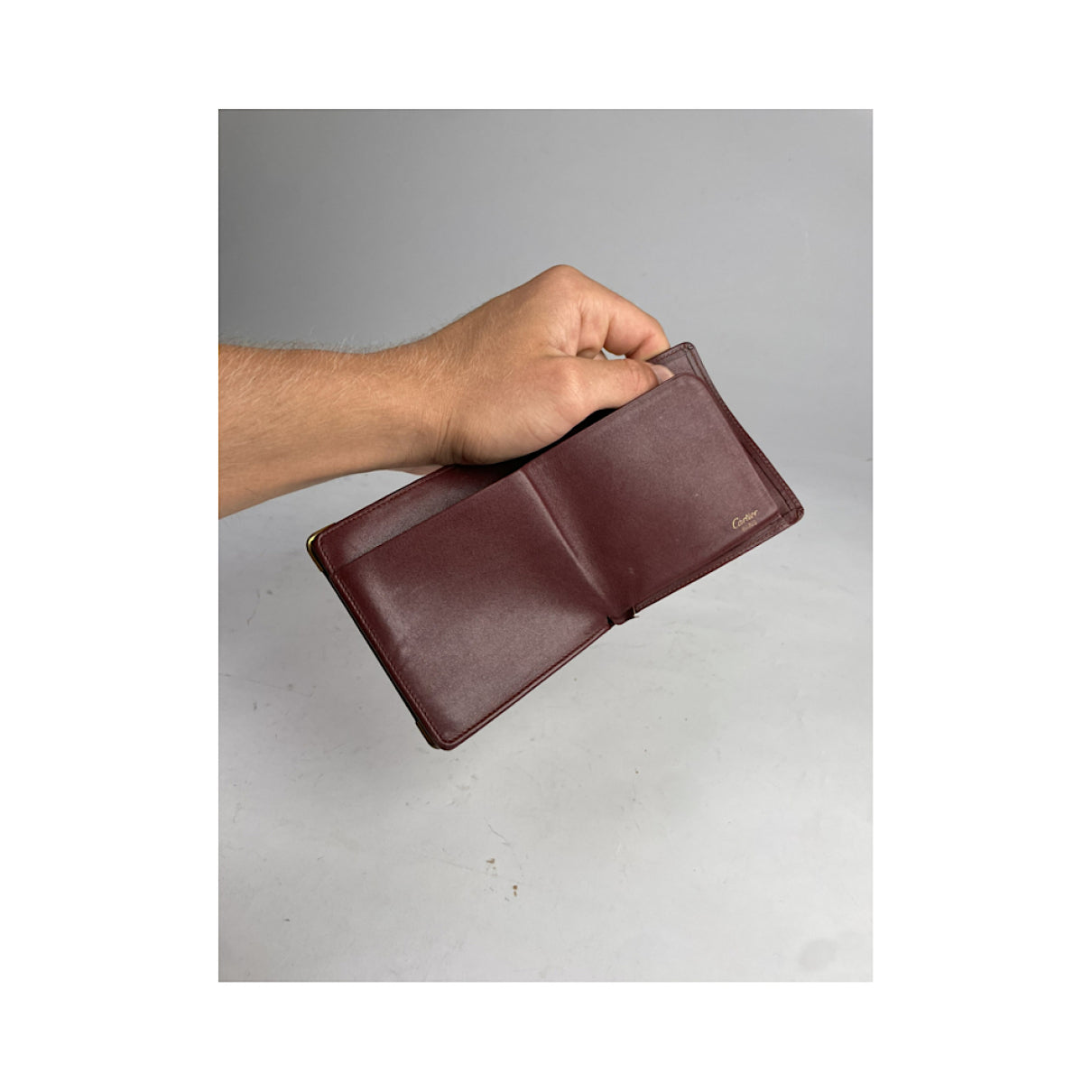 Cartier Burgundy Patent Leather Purse image 5