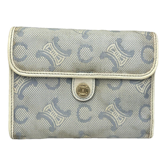 Celine Triomphe White Leather Wallet image 1