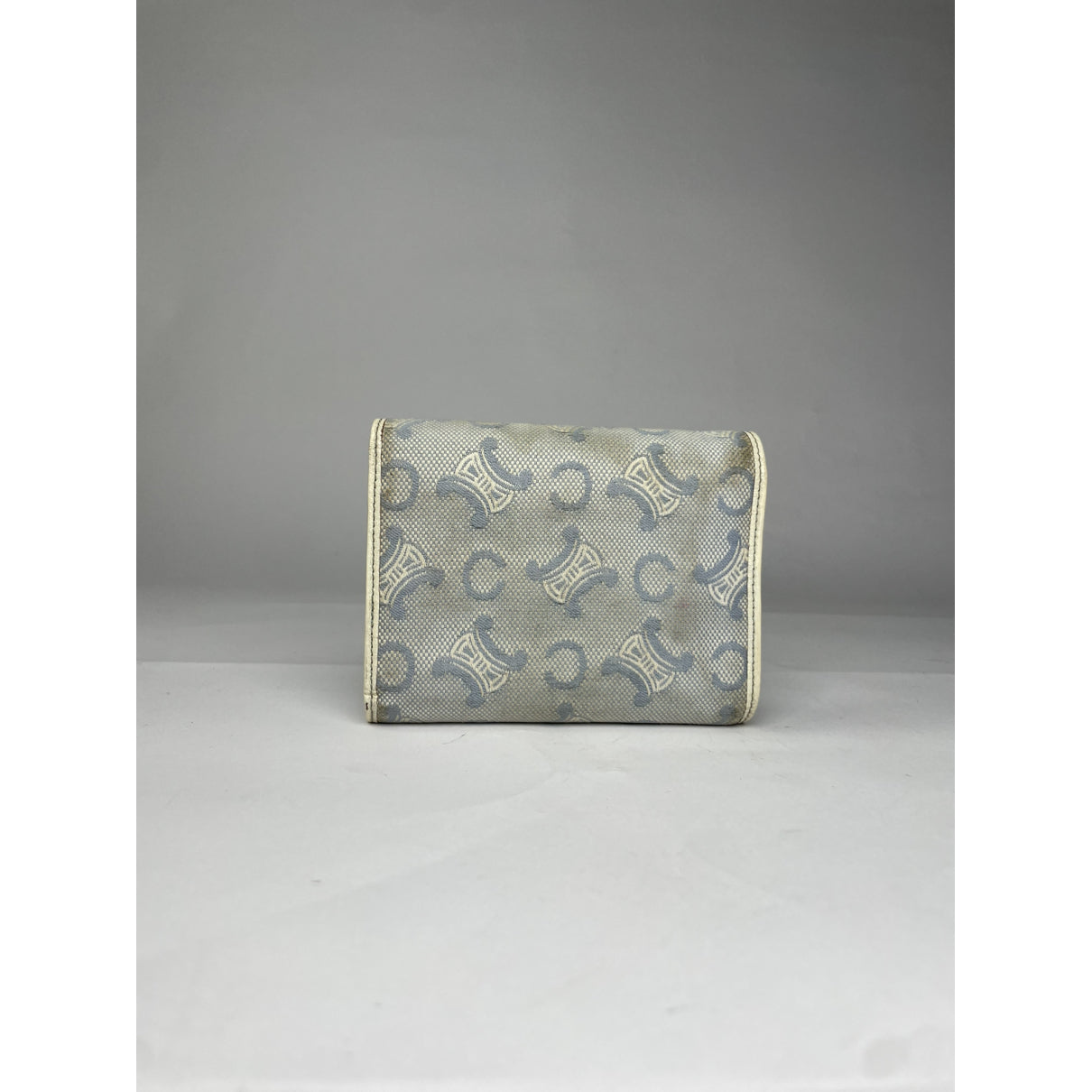 Celine Triomphe White Leather Wallet image 2