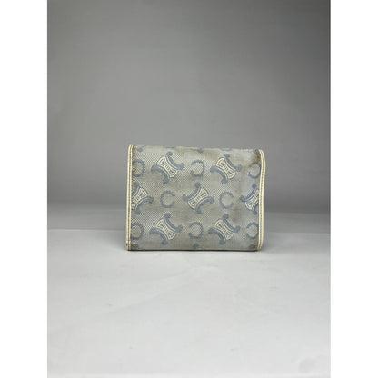 Celine Triomphe White Leather Wallet image 2