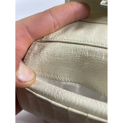 Celine Triomphe White Leather Wallet image 4