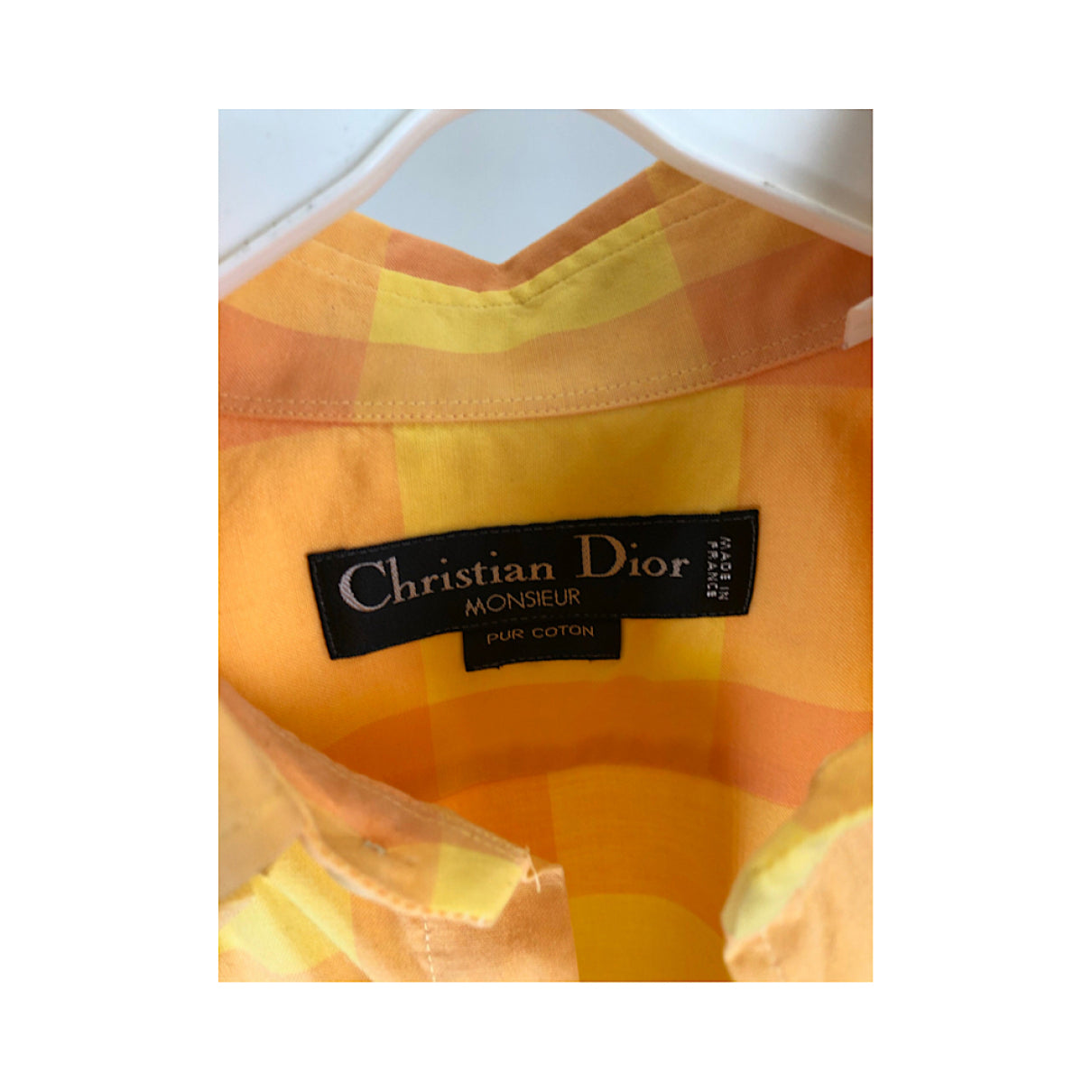 Dior Homme Yellow Cotton Shirt image 3