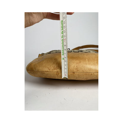 Coach Signature Sufflette Beige Cotton Handbag image 2