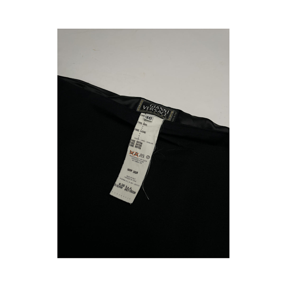 Gianni Versace Black Wool Skirt image 3