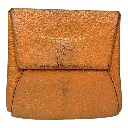 Hermès Orange Leather Purse image 1