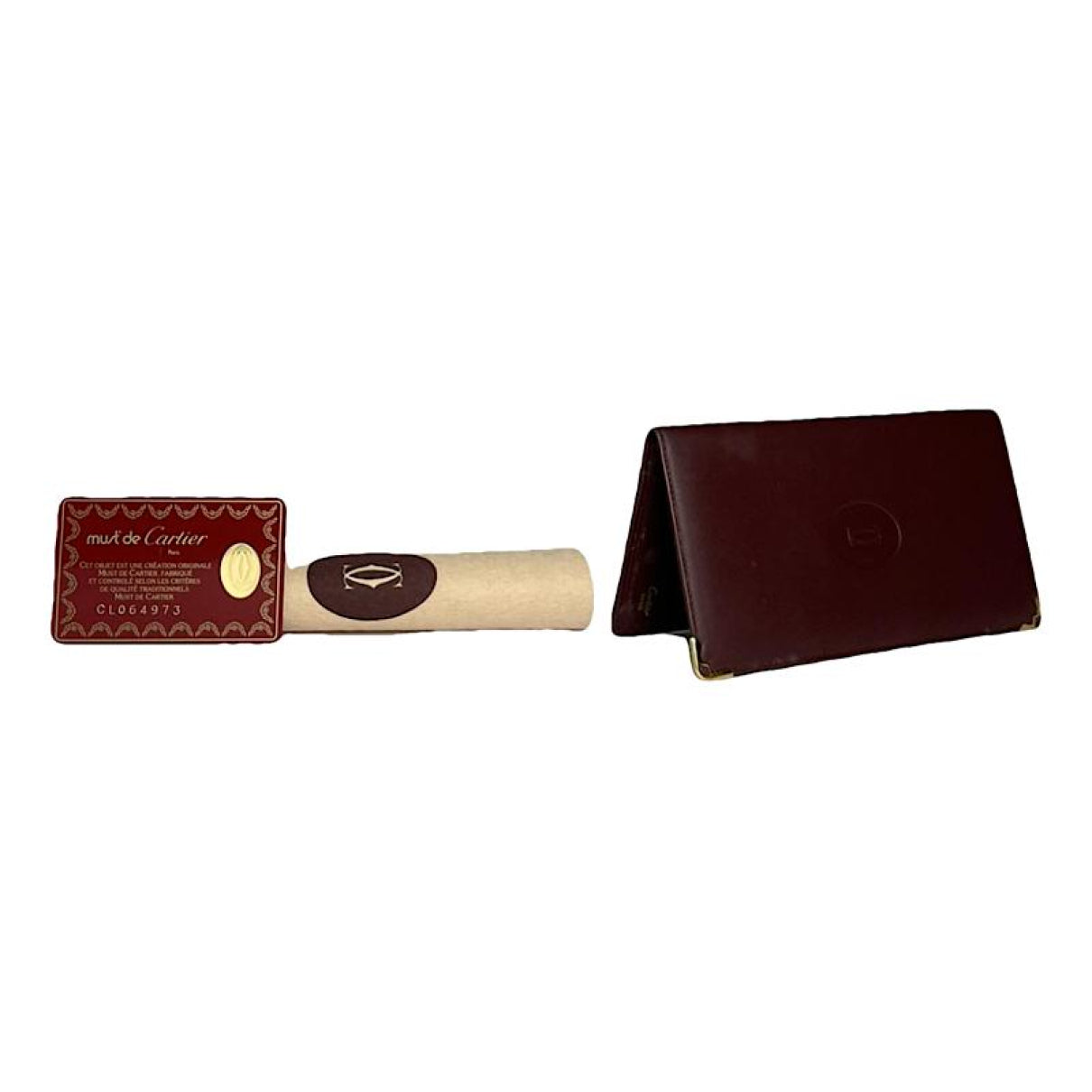 Cartier Burgundy Patent Leather Purse image 1