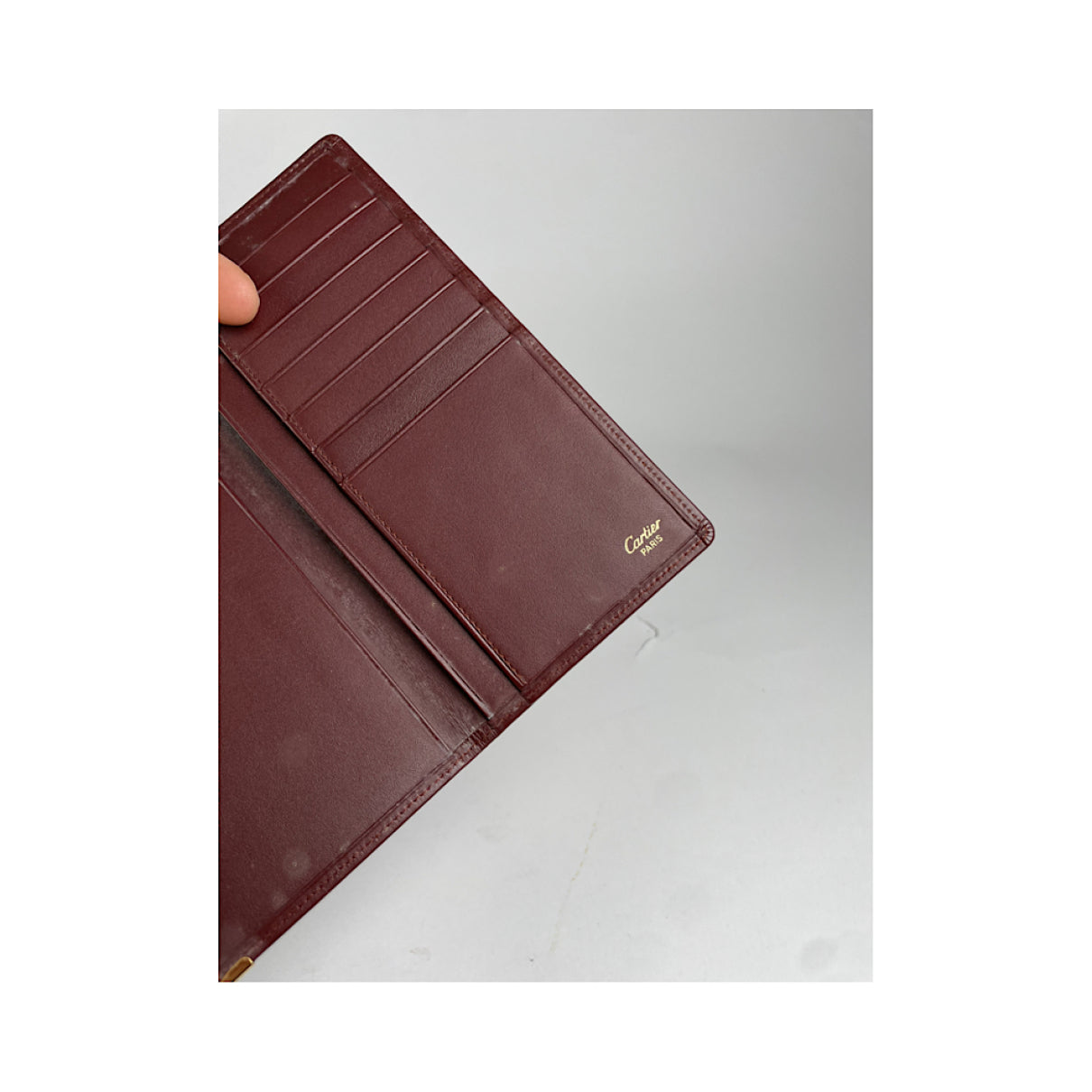 Cartier Burgundy Patent Leather Purse image 4