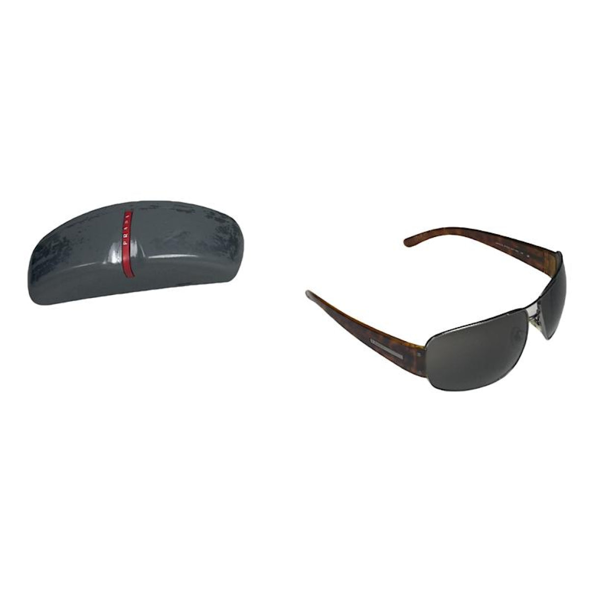 Prada Brown Plastic Sunglasses image 1