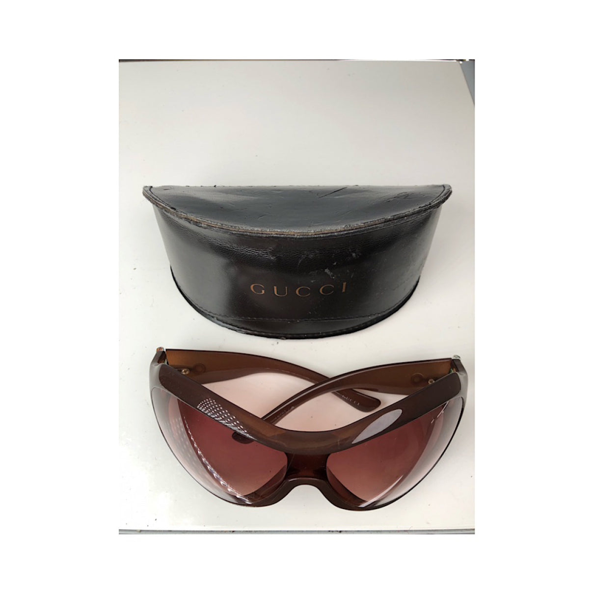 Gucci Brown Plastic Sunglasses image 2