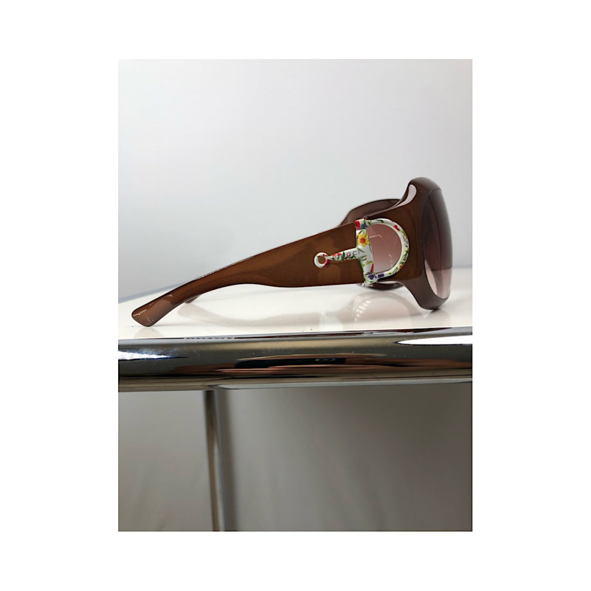 Gucci Brown Plastic Sunglasses image 4