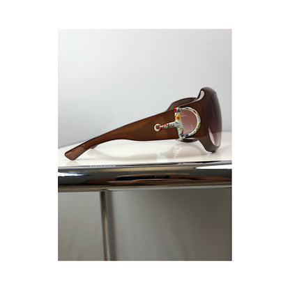 Gucci Brown Plastic Sunglasses image 4