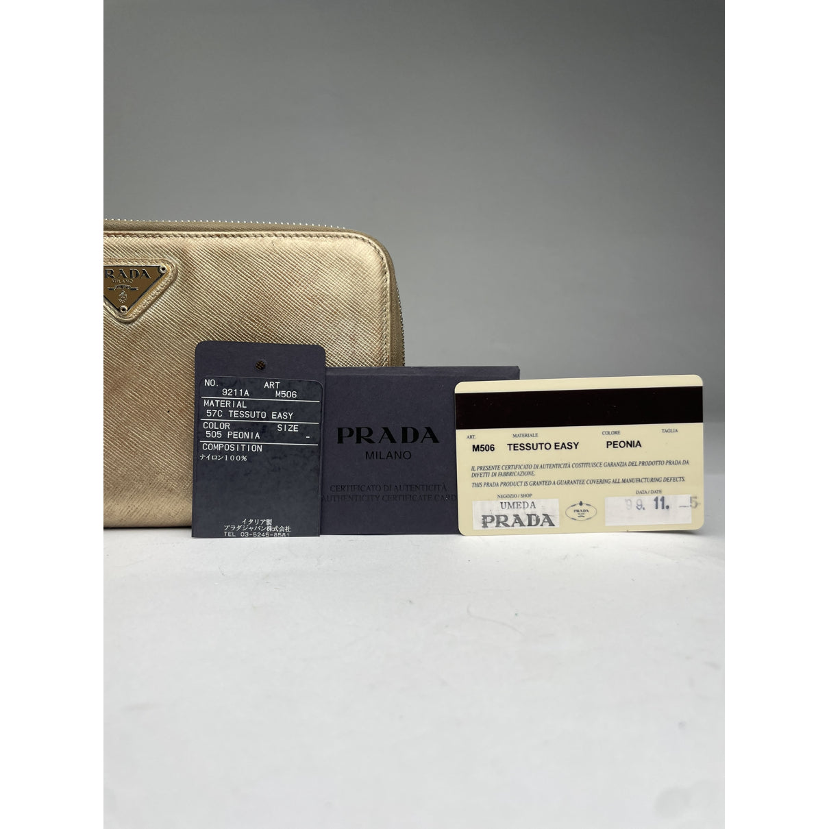 Prada Gold Leather Wallet image 2