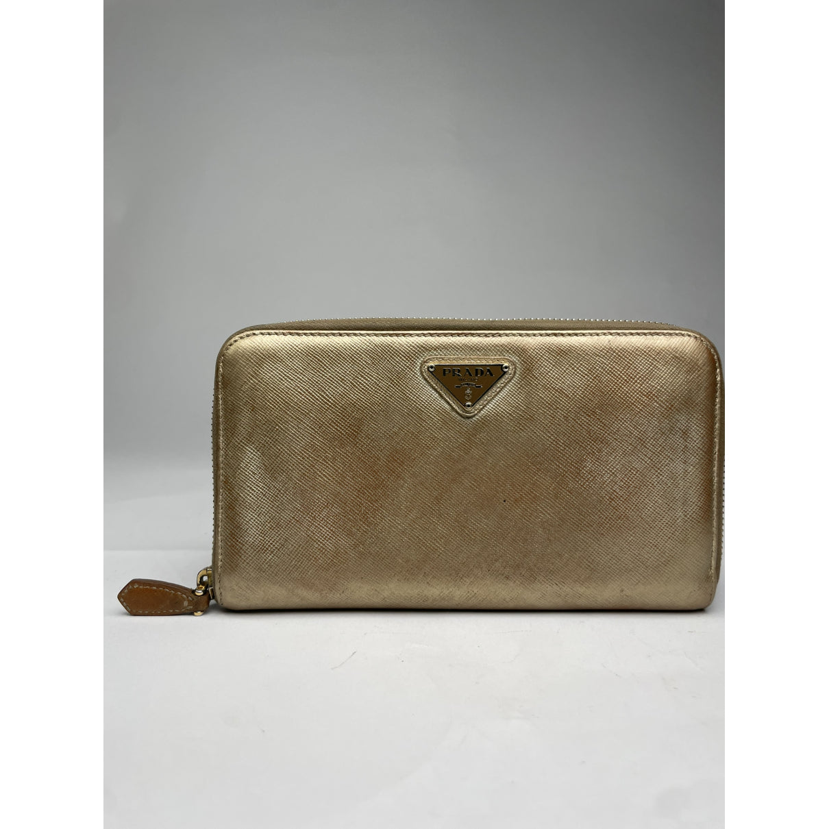 Prada Gold Leather Wallet image 3