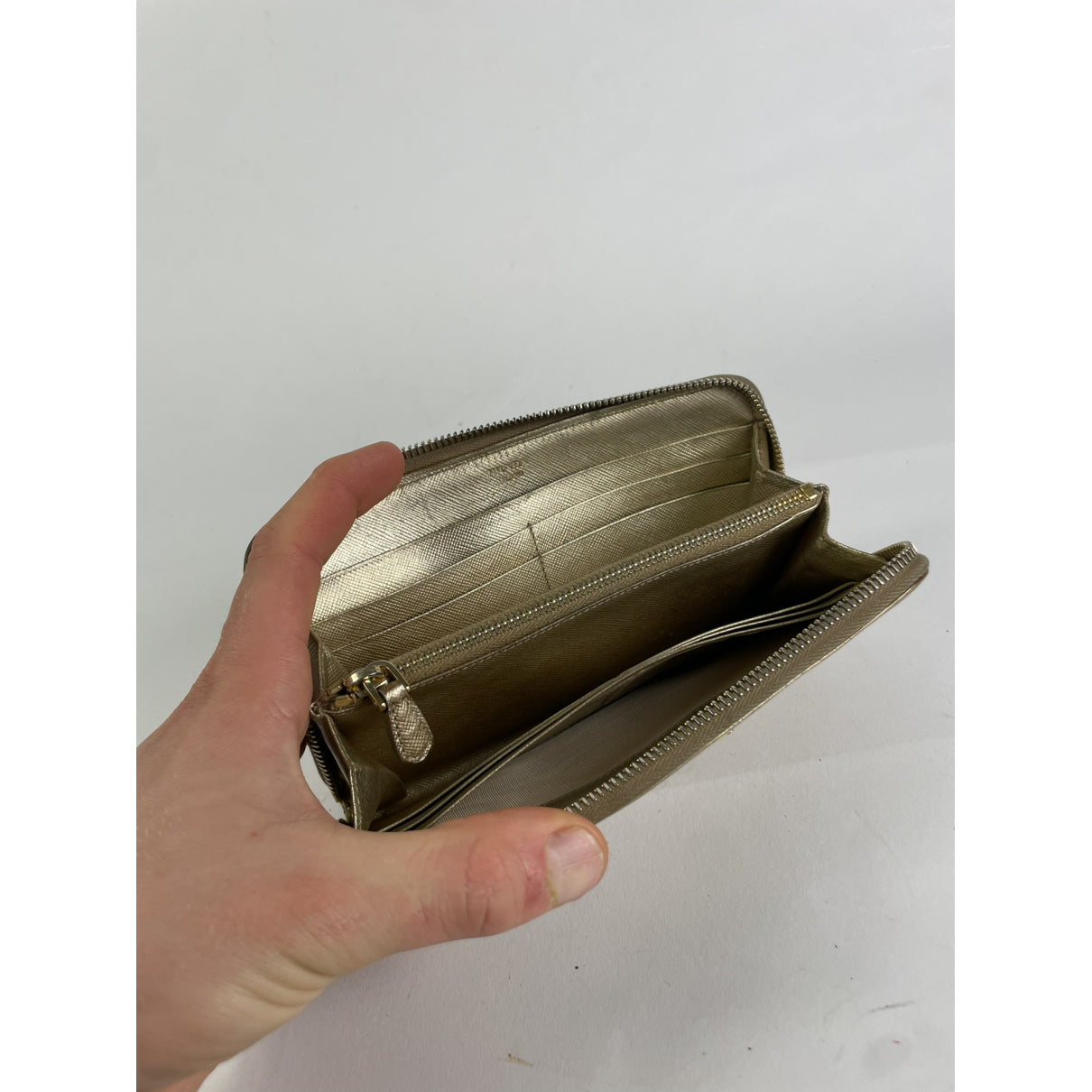 Prada Gold Leather Wallet image 5
