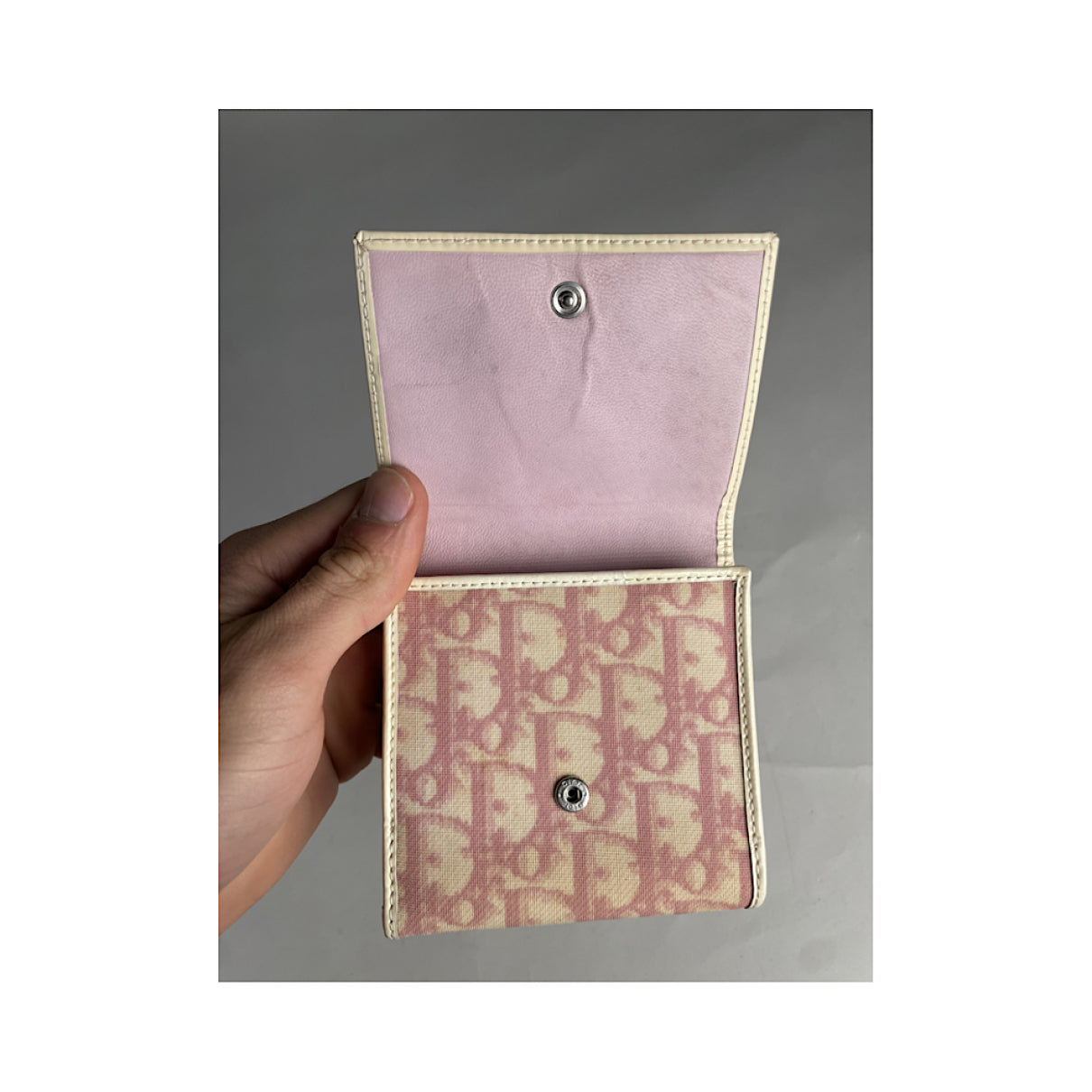 Dior 30 Montaigne Pink Leather Wallet image 4