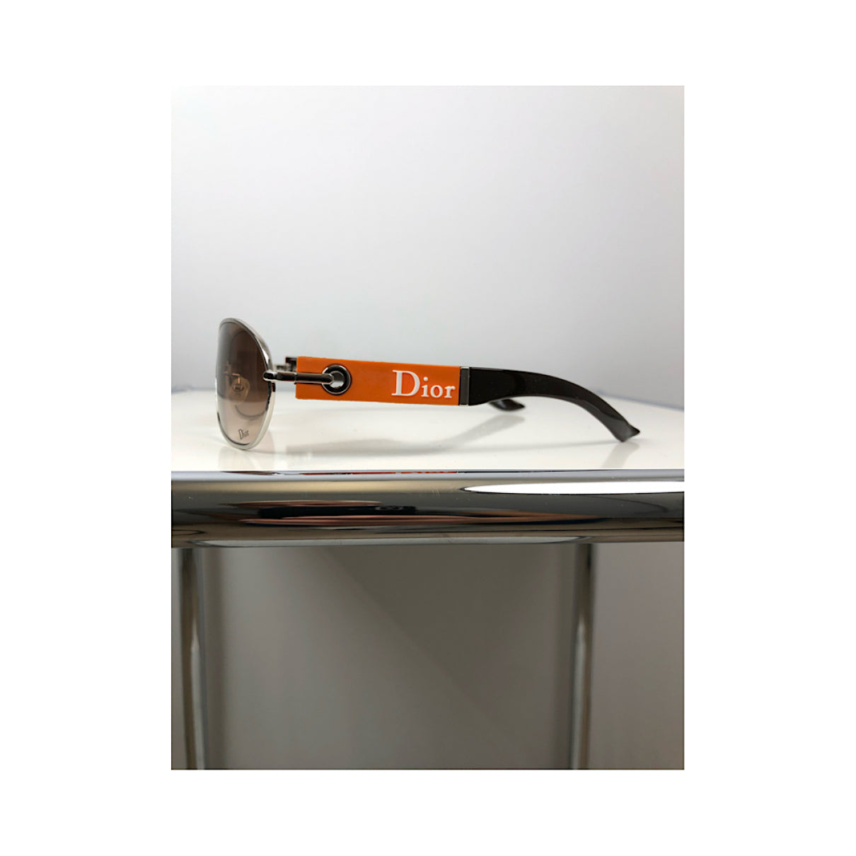 Dior Orange Metal Sunglasses image 4