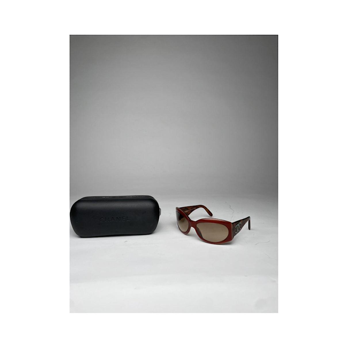 Chanel Red Plastic Sunglasses image 2