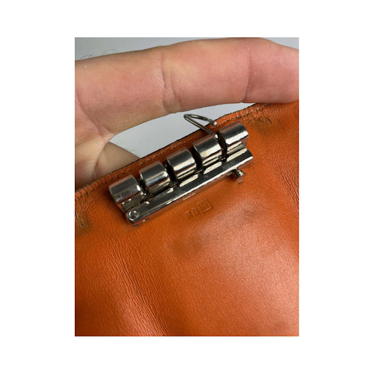 Hermès Orange Leather Purse image 4