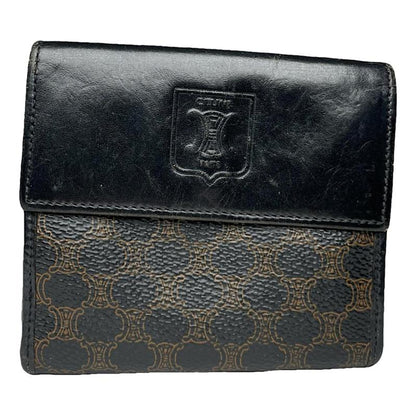 Celine Triomphe Black Leather Wallet image 1