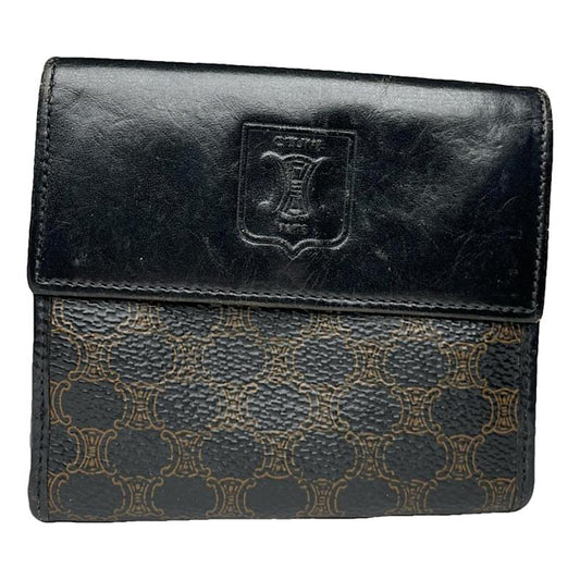 Celine Triomphe Black Leather Wallet image 1