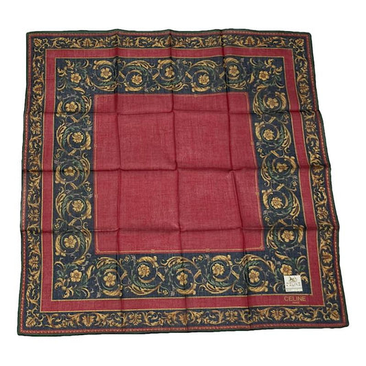 Celine Red Silk Silk Handkerchief image 1
