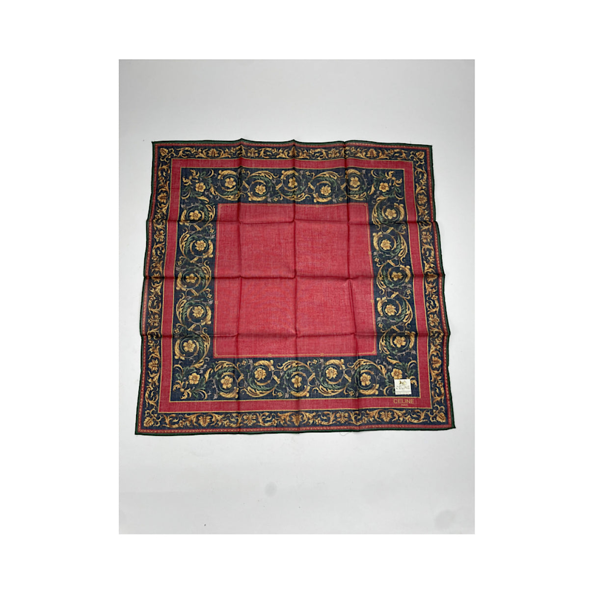Celine Red Silk Silk Handkerchief image 2