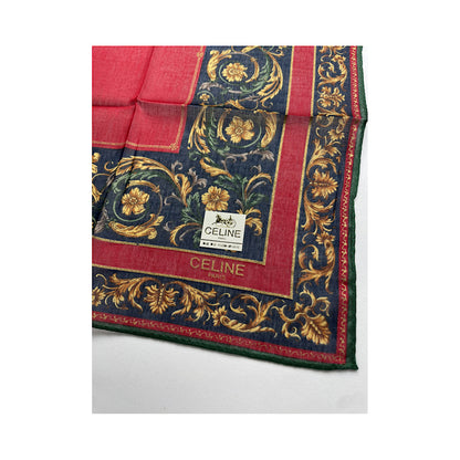 Celine Red Silk Silk Handkerchief image 3