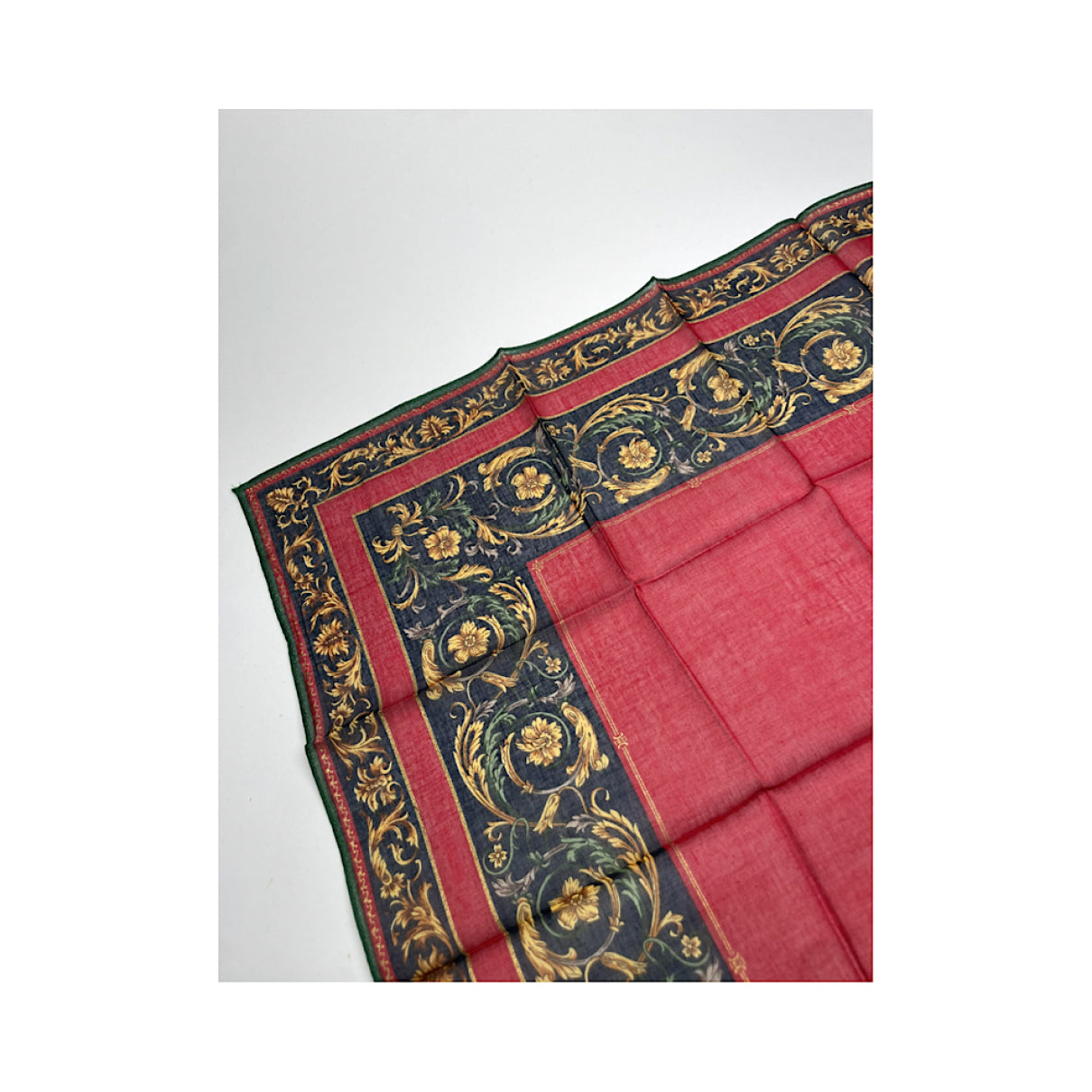 Celine Red Silk Silk Handkerchief image 4