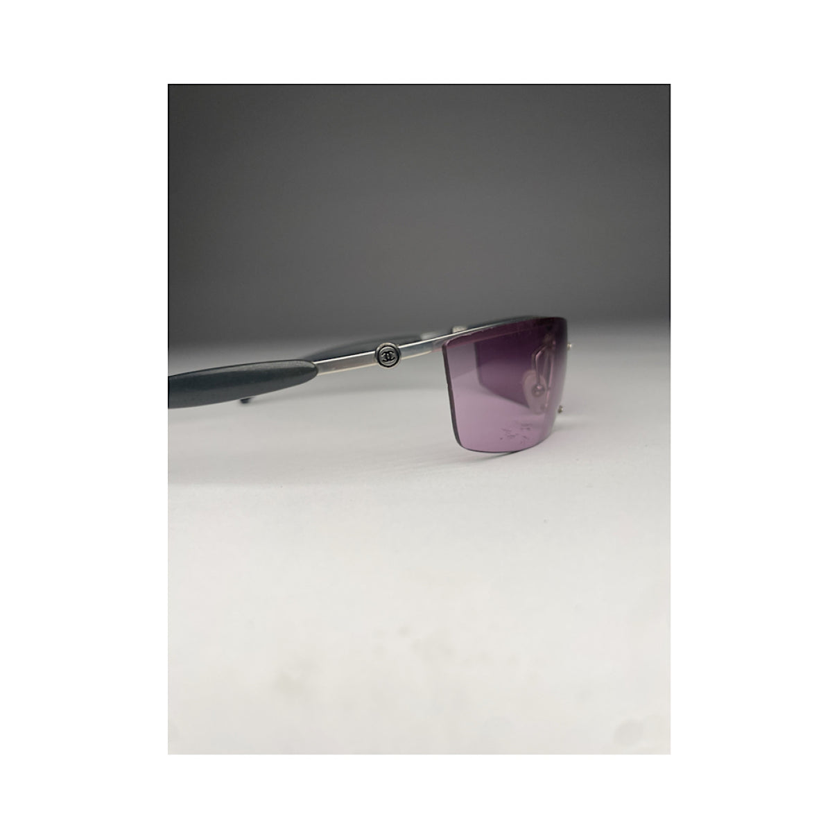 Chanel Purple Metal Sunglasses image 4