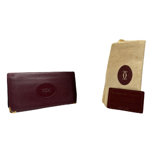 Cartier Burgundy Patent Leather Purse image 1