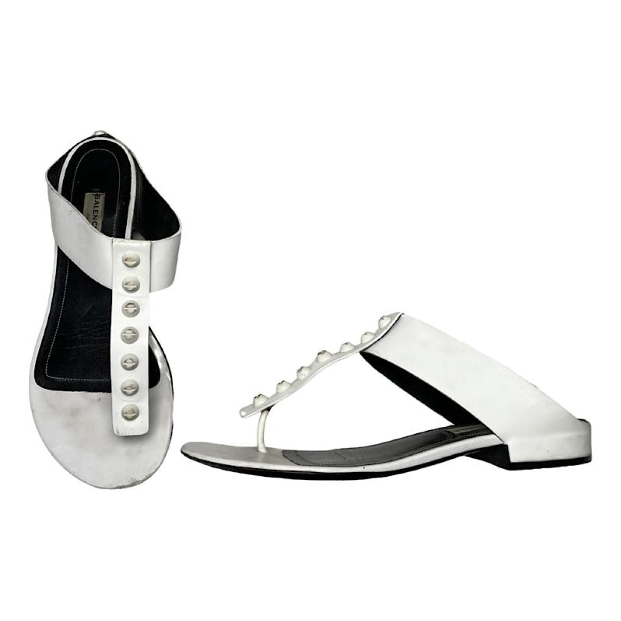 Balenciaga White Patent Leather Sandal image 1