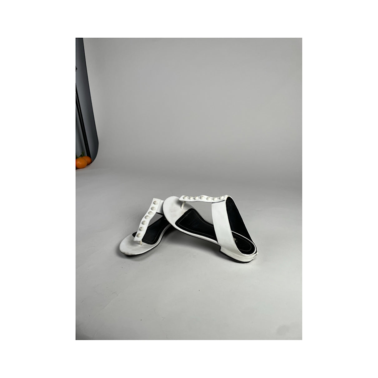 Balenciaga White Patent Leather Sandal image 2