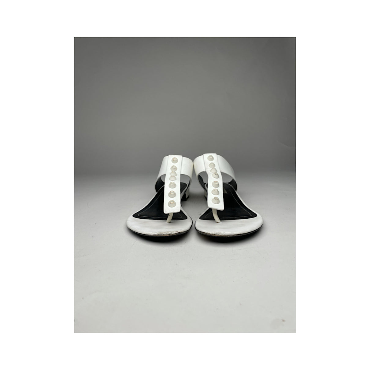 Balenciaga White Patent Leather Sandal image 3