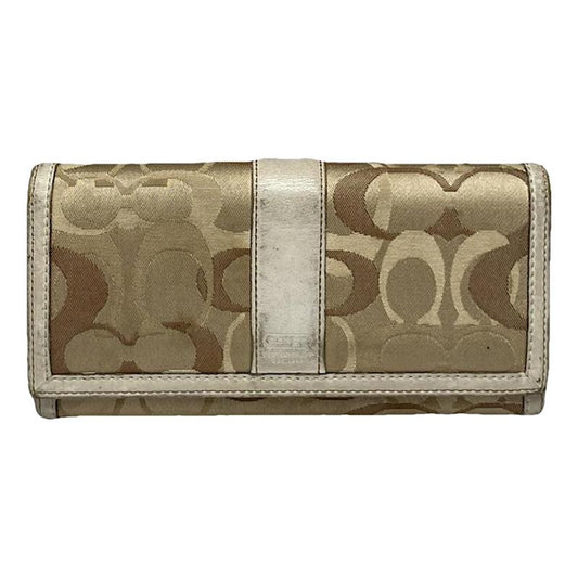 Coach Parker Beige Leather Wallet image 1
