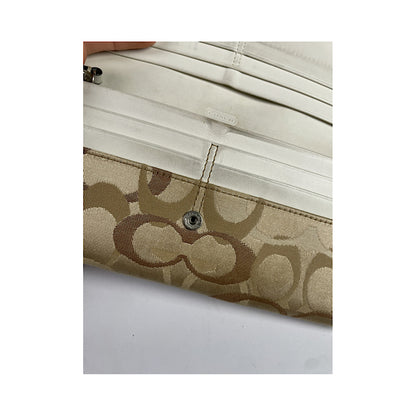 Coach Parker Beige Leather Wallet image 4