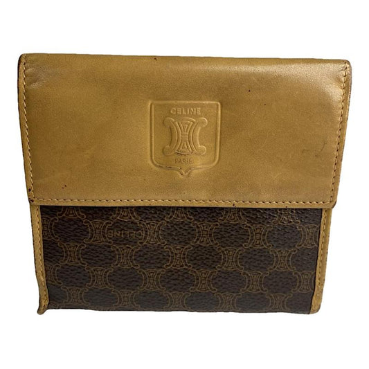 Celine Triomphe Brown Leather Wallet image 1