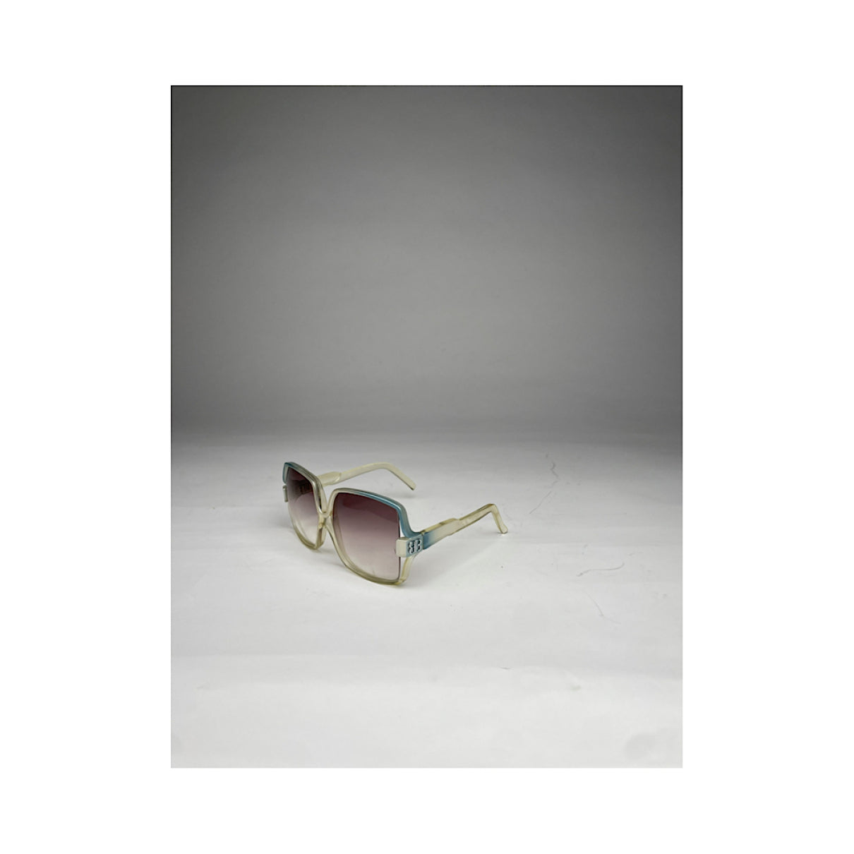 Balenciaga Blue Plastic Sunglasses image 2