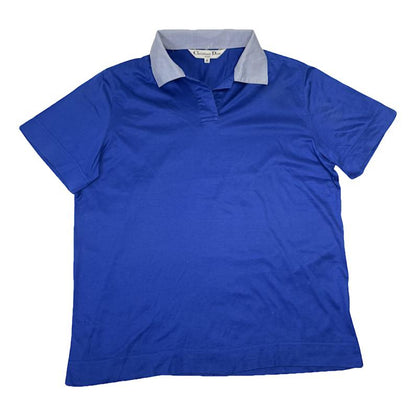 Dior Homme Blue Cotton Polo Shirt image 1