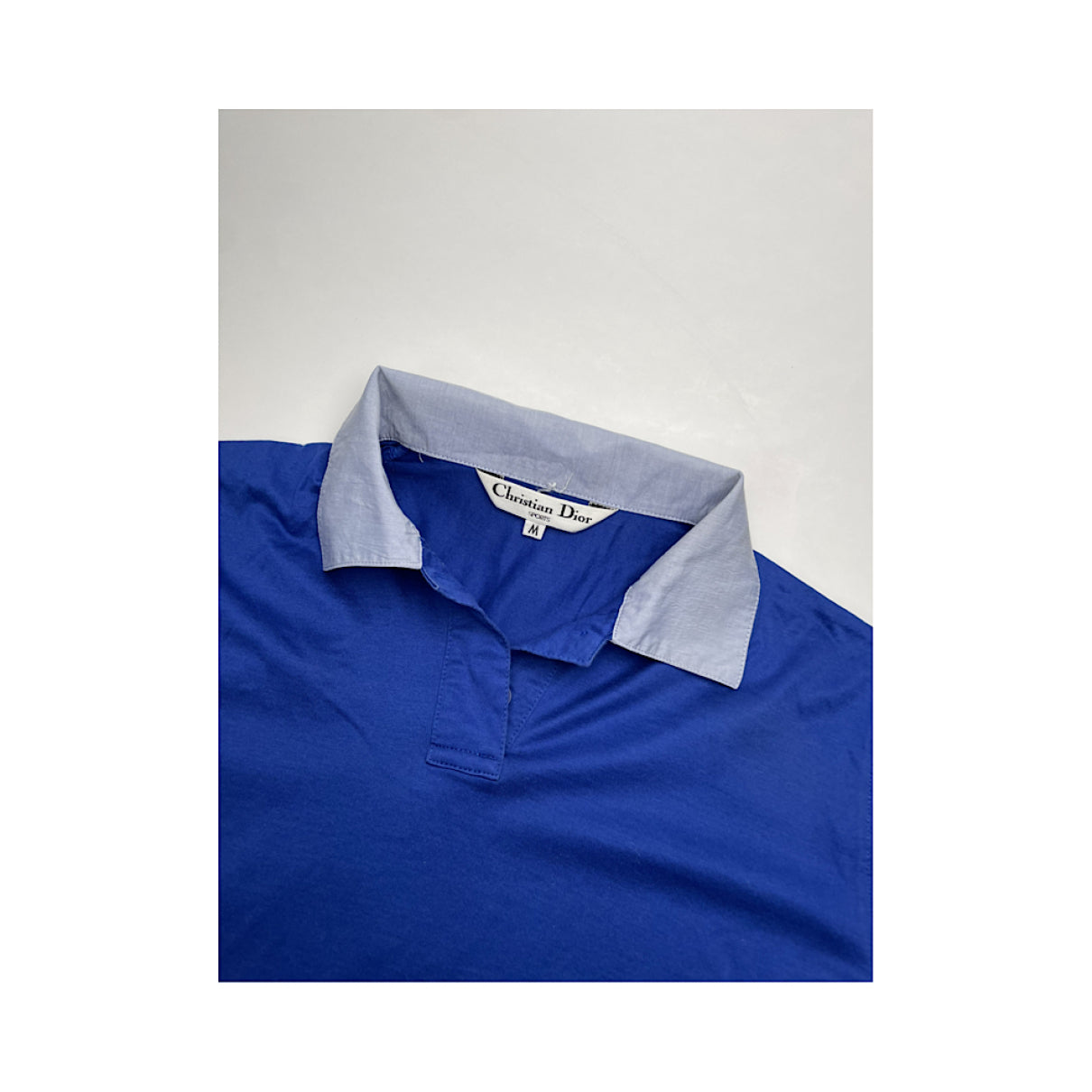 Dior Homme Blue Cotton Polo Shirt image 2