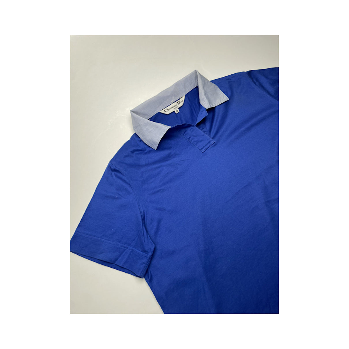 Dior Homme Blue Cotton Polo Shirt image 3
