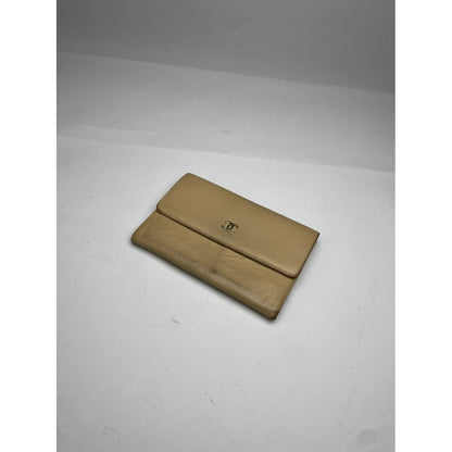 Chanel Timeless/Classique Beige Leather Wallet image 5