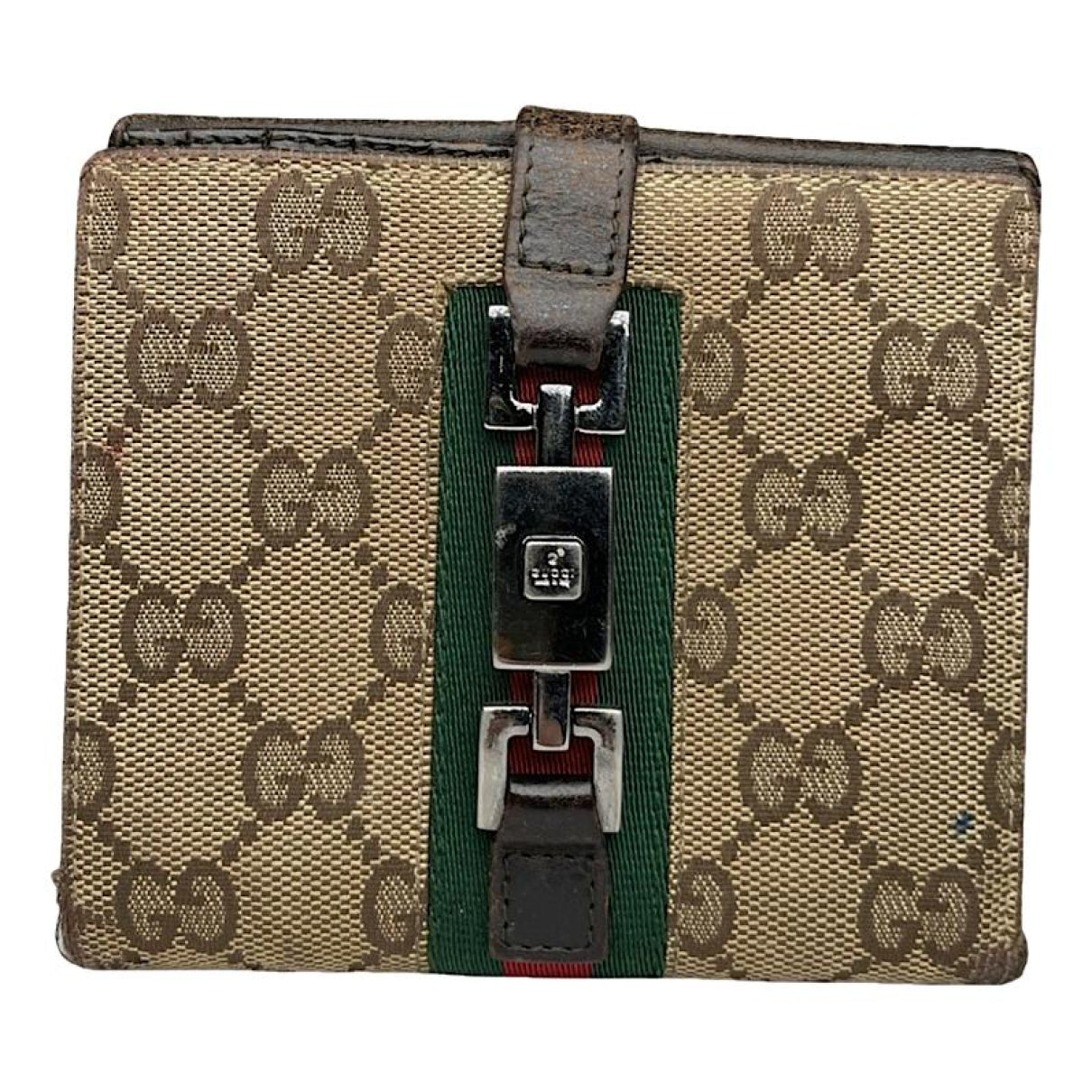 Gucci Jackie Vintage Beige Leather Wallet image 1