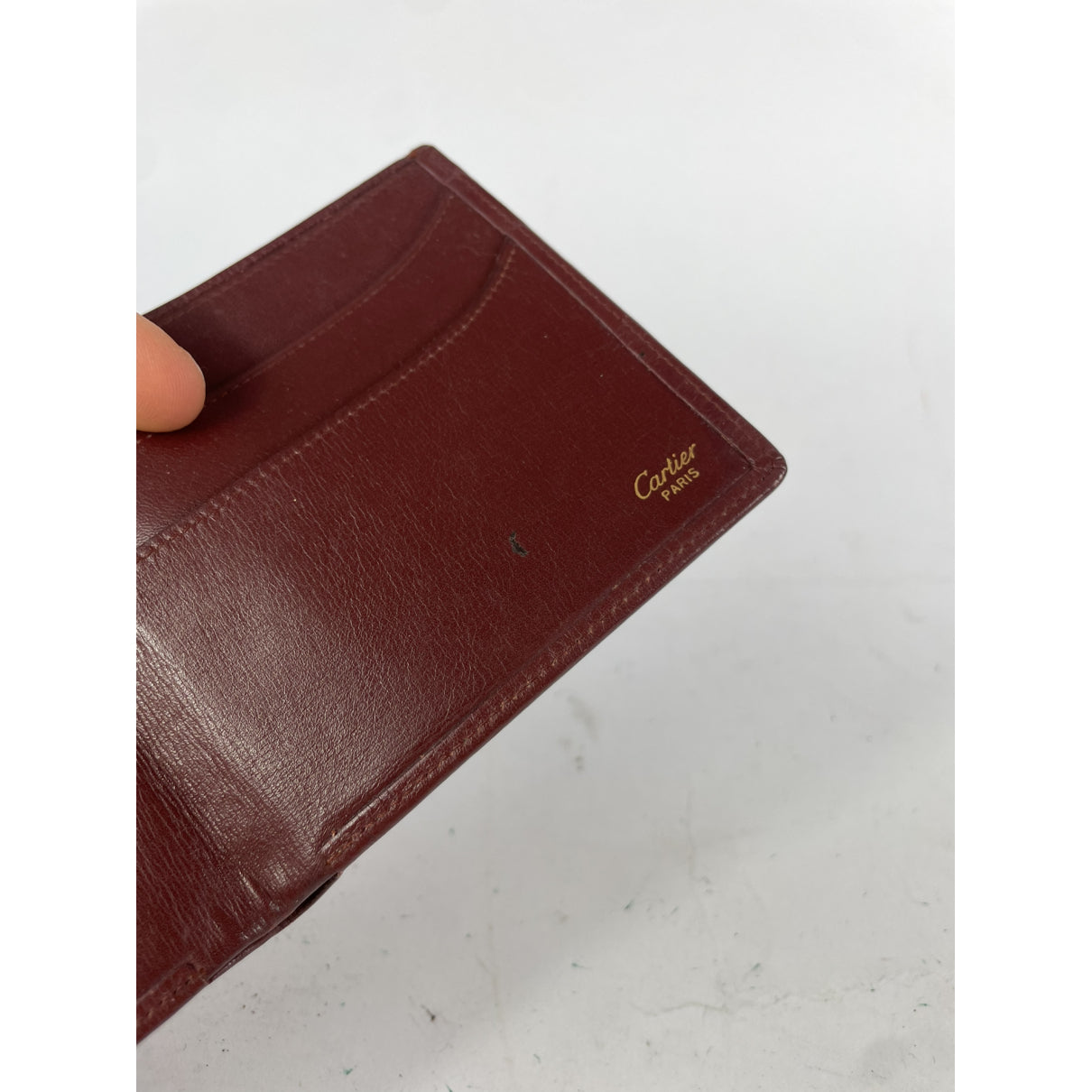 Cartier Burgundy Patent Leather Purse image 5