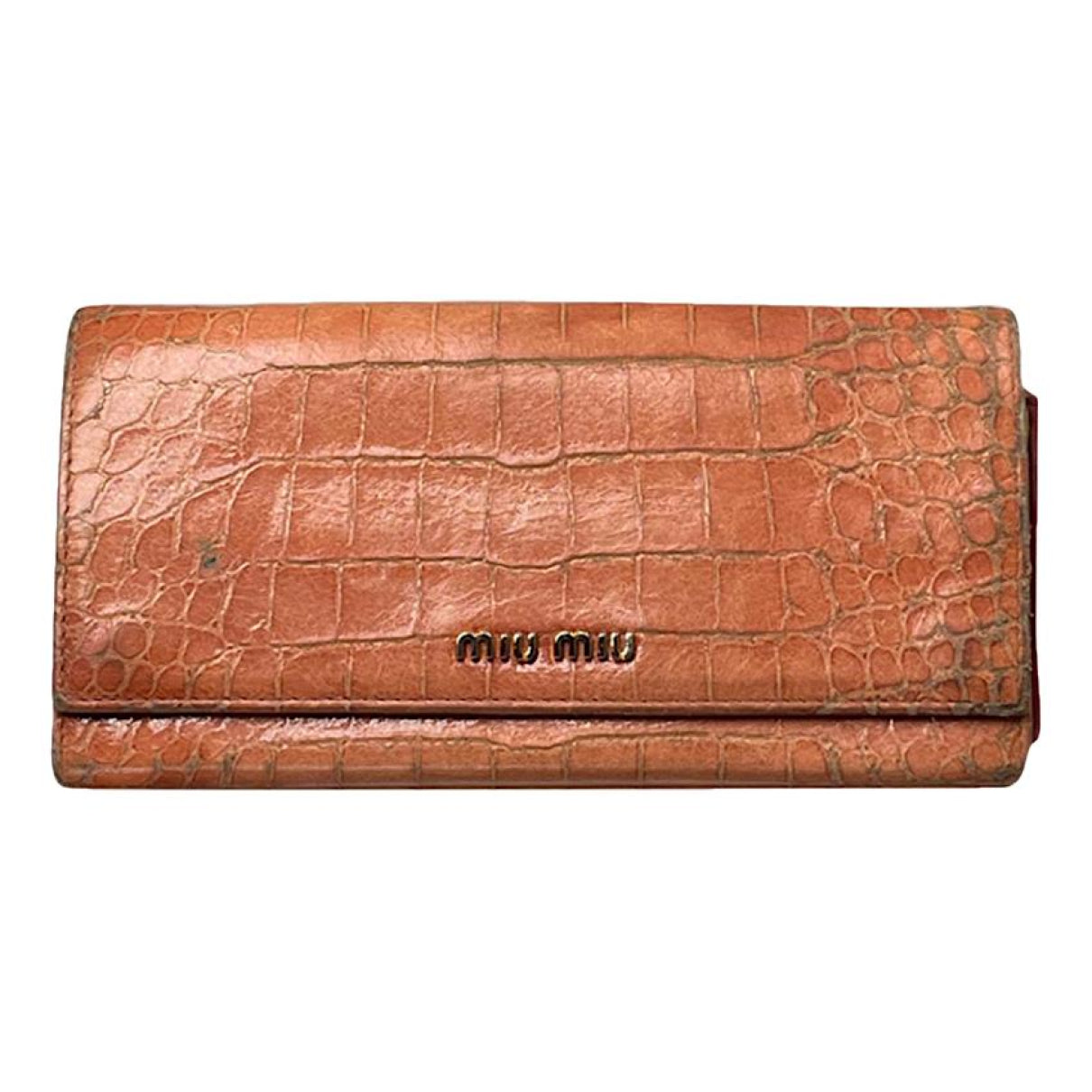 Miu Miu Orange Leather Wallet image 1