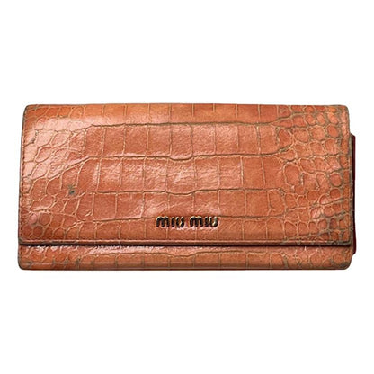 Miu Miu Orange Leather Wallet image 1